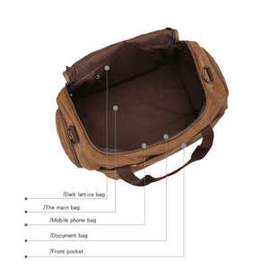 Unisex Outdoor Shoulder Travel Luggage OEM FBA Accessory Manufacturer's Canvas Cotton Duffal Bag <b>Candy</b> FBA Fulfilled 20-36L - Product Image 5
