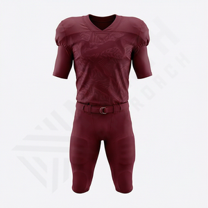 Uniforme de Fútbol Americano de Último Diseño, Transpirable, de Secado Rápido, para Adultos, Manga Corta, MOQ Bajo, Conjunto Estampado, Rendimiento, Entrenamiento en Equipo - Product Image 1
