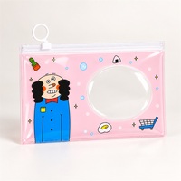 Pochette de maquillage personnalisée en PVC givré, étanche, avec fermeture éclair, pour femmes, OEM ODM
