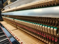 Japan Used Kawai KU10 Burgundy Upright Piano Warm Tone Precisely Tuned Professional Choice Pure Tone Comfortable Touch