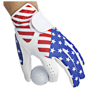 Guante de golf transpirable de cuero, guantes deportivos de golf personalizados de alta calidad con estampado de cuero, guantes de golf de cuero de piel de cabra - Product Image 3