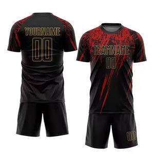 Ropa de fútbol de manga corta de calidad superior Diseño transpirable ecológico Ajuste cómodo Conjuntos de impresión por sublimación - Product Image 1