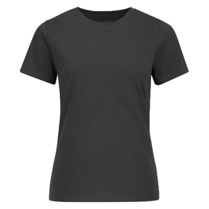 Camiseta Térmica de Invierno de Manga Corta para Mujer, Nueva Moda, Estilo Urbano, Sólida, Transpirable, Cuello Redondo, con Relieve, 280g de Felpa - Product Image 1