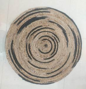 พรมปูพื้นสไตล์โบฮีเมียนแบบถักด้วยมือพรมปอกระเจาธรรมชาติงานถักแนวแอบสแตรกต์สำหรับห้องนั่งเล่น - Product Image 4