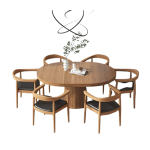 Vente chaude Ensemble de salle à manger moderne avec de nombreuses chaises pour meubles de salle à manger Table et chaise de haute qualité d'Indonésie - Product Image 1
