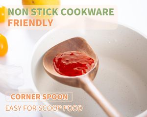 Cuillère en bois faite à la main de qualité supérieure pour l'alimentation des bébés et des enfants Outil de cuisine écologique naturel sûr et non toxique - Product Image 2