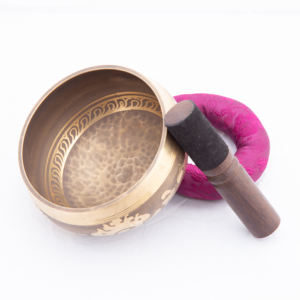 ชามร้องเพลงสไตล์ธิเบตทำด้วยมือวัสดุทองเหลืองโบราณสำหรับการทำสมาธิโยคะเสียงผลิตภัณฑ์งานฝีมือโลหะ - Product Image 4