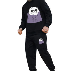 Ensemble de survêtement à capuche pour hommes lourds Joggers évasés d'hiver avec strass Sweat-shirt imprimé DTG respirant - Product Image 1