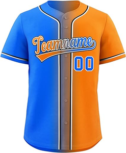 Maillots de baseball en gros, nouvelle collection, haute qualité, broderie personnalisée, impression numérique, 100% polyester, séchage rapide, col en V, couleur personnalisée - Product Image 6