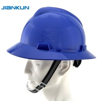 Vente directe d'usine, casques de sécurité ANSI ABS à visière intégrale, haute résistance aux impacts, design léger, certifiés CE, industriels JIANKUN