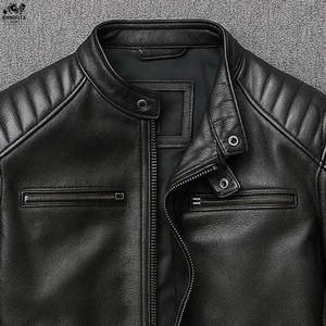 Chaqueta de Lona y Cuero para Hombre, Estilo Invernal, con Logotipo Personalizado en la Parte Delantera, Color y Talla Personalizables, Alta Calidad, Transpirable, Cuello Mao - Product Image 5