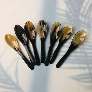 ควายธรรมชาติฮอร์นช้อน12ซม. หัตถกรรมบนโต๊ะอาหารช้อนส้อมเสิร์ฟช้อนทำในเวียดนาม - Product Image 3