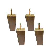 Pieds de table carrés en bois massif pour pieds de canapé 13 cm de hauteur Ensemble de pieds de canapé de remplacement 4 finitions lisses Couleur personnalisée disponible