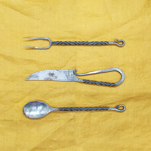 Premium Iron <b>Cutlery</b> <b>Set</b> with Ergonomic Design & Comfortable to Hold Perfect For Home Use Restaurants Original Indian Factory - Product Image 2