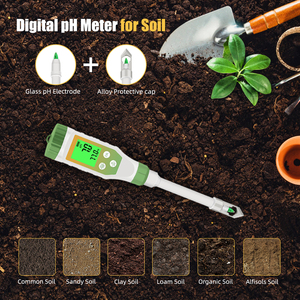 PH Meter con elettrodo di lancia | Tester digitale per pH & temperatura in agricoltura, giardino, serra