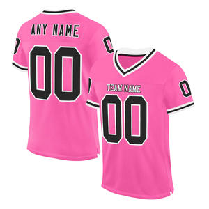 Camiseta de fútbol Rosa personalizada de primera calidad para hombre, uniforme transpirable de alta calidad con diseño impreso de características de talla grande - Product Image 4