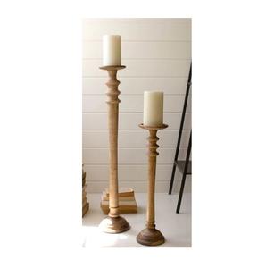 Best Selling Handcrafted <b>Wooden</b> <b>Pillar</b> <b>Candle</b> <b>Holders</b> Eco-Friendly Minimalist Hexagon Shape Set 3 for Weddings Christmas New - Product Image 3