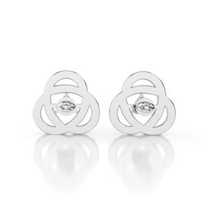 Boucles d'oreilles torsadées en diamant taillé trillion pour femme - Product Image 2