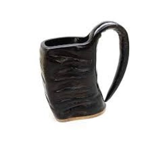 Taza para beber Taza de cuerno de Búfalo con grabado pulido auténtico disponible en tamaños grandes Adecuado para taza vikinga - Product Image 3