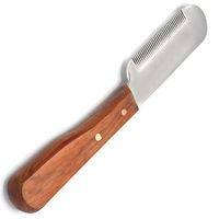 Couteau à dénuder professionnel pour chien Outil de toilettage pour animaux de compagnie droitier avec manche en bois Tous les types de couteaux à dénuder sont disponibles