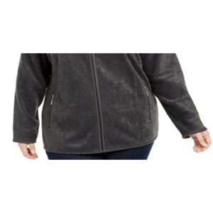 Giacca sportiva da donna Karen Scott Plus Size in pile Zeroproof Performance nera taglia 0X - Product Image 6