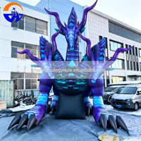 Modèle Réplique de Dragon à Trois Têtes Gonflable 2026, Créature Fantastique Hydra Gonflable avec Option Logo/Texte Personnalisé Intérieur/Extérieur