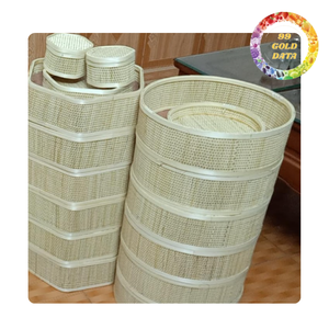 Panier de pique-nique en bambou spacieux avec poignée | Pour la préparation du pique-nique et le cadeau | Grande et petite taille disponibles - Product Image 3