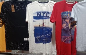 ผ้าฝ้าย 100% ผ้า S/J ขายส่งออกแบบที่กําหนดเองสบายๆสวมใส่ถนนเสื้อยืด hip hop ผู้ชายการท่องเที่ยวพิมพ์รอบคอ T เสื้อ - Product Image 6