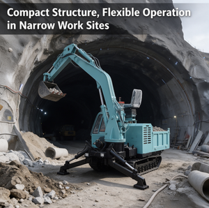 Excavadora Autocargable Hidráulica Todoterreno de 5 Toneladas de Calidad Profesional para Trabajos de Excavación en Granjas - Product Image 5