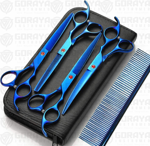 GORAYA – KIT de ciseaux pour animaux domestiques en acier japonais, pour chiens et chats, pour coupe de cheveux, approuvé CE ISO, Offre Spéciale - Product Image 1