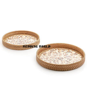 ถาดหวายดีไซน์สุดหรูถาดรองเสิร์ฟแบบทำมือสไตล์คลาสสิก - Product Image 4