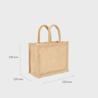 Mini sac cadeau en jute avec poignées rembourrées, écologique, élégant, durable, réutilisable, idéal pour les artisanats et les boutiques de cadeaux