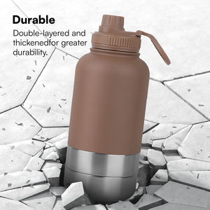 Hong Ling mangkuk anjing tugas berat Premium dinding ganda terisolasi vakum baja tahan karat tahan lama mangkuk makan hewan peliharaan - Product Image 6