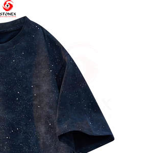 T-shirt Oversize Premium Imprimé Galaxie Coton Doux Streetwear Coupe Décontractée Col Rond Personnalisable Logo Vente en Gros Printemps Séchage Rapide - Product Image 6