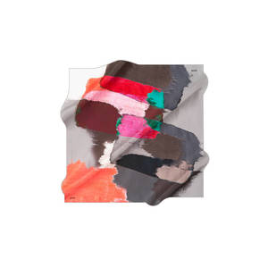 Luxury Designer Printed Silk Twill <b>Scarf</b>-Abstract Pattern Digital Print Autumn Style - Product Image 1