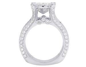 Bague de fiançailles en diamant rond Moissanite pour femme avec bijoux de mode en argent sterling S925 de style luxueux pour toutes les occasions - Product Image 5