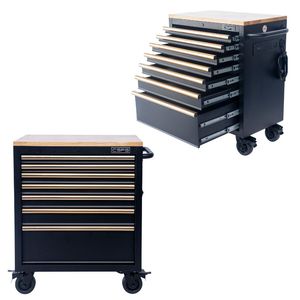 Armoire à outils en gros Boîte à outils à 7 tiroirs en acier revêtu de poudre pour mécanicien Boîte à outils de garage roulant avec roues de haute qualité - Product Image 1