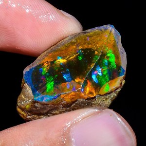 Qualité exceptionnelle Multi feu naturel éthiopien opale Walo feu couleur rugueux pierres précieuses en vrac faisant pendentif en or bijoux en gros - Product Image 4