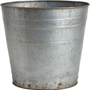 PastoralGlow Pot en métal galvanisé vieilli avec patine rustique pour maison jardin Pot de fleur en métal antique pour usage décoratif - Product Image 5