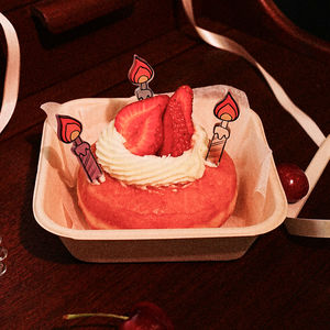 Décoration de gâteau en plastique réutilisable personnalisée avec logo, en acrylique translucide, givré, semi-transparent - Product Image 2