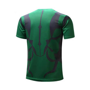 การออกแบบที่กําหนดเองสีทึบแขนสั้นคอกลมลําลองลายเสื้อยืดระเหิดสําหรับผู้ชาย - Product Image 2