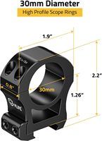 Anillas de Precisión para Mira Telescópica CVLIFE - Compatibles con 21 mm y Más - 2 Piezas Accesorios de Caza