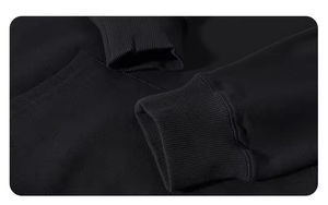 เสื้อฮู้ดดี้ผ้าฟลีซทรงปกติแบบสั่งทำพิเศษ คุณภาพสูง สีดำ พิมพ์ลายสกรีนผ้าฝรั่งเศสแบบ 3 มิติ สำหรับผู้ชายและผู้หญิง - Product Image 5