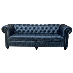 Convertible 3 Seater Chesterfield Sofa Leather Traditional Home Furniture Deep Tufted Luxury Living Room <b>Seating</b> Classic - Product Image 1
