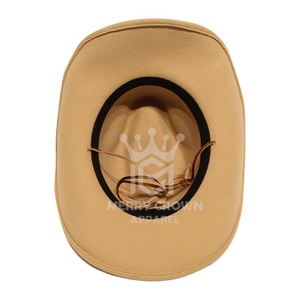 Top Trending Pakistan Made Premium Quality Cowboy Leather Private Label Made Men Sombrero de cuero de vaquero - Product Image 2