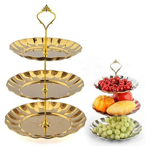 Nouveau Design fait à la main en acier inoxydable gâteau support vaisselle table décoratif brillant fini Cupcake support Dessert support - Product Image 4