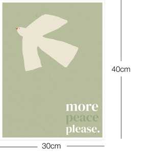 Diseño minimalista abstracto, más paz, por favor imprima - Product Image 2