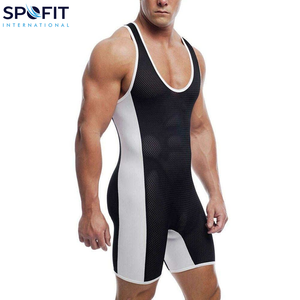 ชุดนักมวยปล้ำขายดีรุ่นล่าสุด สกรีนโลโก้ได้ตามต้องการ ชุดนักมวยปล้ำชายแบบใหม่ ชุดวิ่งออกกำลังกายแบบใหม่ - Product Image 1