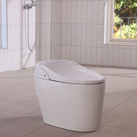 WC Intelligente di Lusso TREVI ALB-R14895, Design Quadrato, Gestione Igienica, Per Tutte le Età, Risparmio Idrico, Metodo di Scarico Avanzato, Acciaio Inossidabile