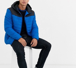 OEM Wholesale Customized Logo 100% Polyester Winter <b>Jacket</b> Premium Quality New Fashion Stand Collar and Hooded Puffer For Men - Product Image 2